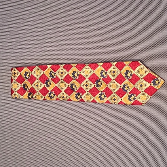 Specialty Collection Red Gold Diamond Necktie - Picture 1 of 5